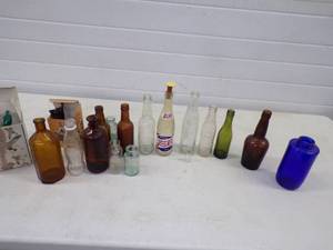 lot 10 image: Vintage  Glass Bottles