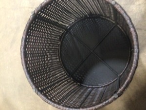 lot 15 image: Noble House Alan Multi-Brown Round Wicker Outdoor Side Table