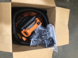 lot 22 image: RIDGID 9 Gal. 18-Volt Cordless WetDry Shop Vacuum (Tool Only) with Filter, Hose and Accessories