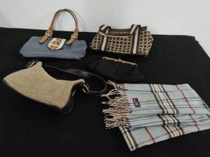 Cashmink Scarf and Four Handbags