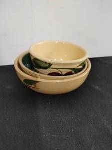 Three Watt Pottery Bowls