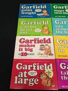 Collection Of 8 Vintage Garfield Books
