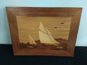 Wood Sailboat Art