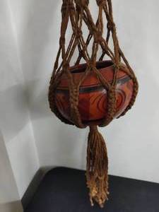 Macrame Plant Holder with Pot