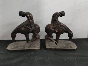 Pair of Horse & Rider Bookends