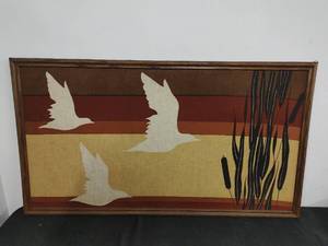 Vintage Framed Textile Art