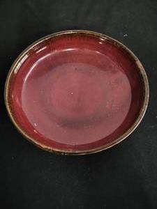 Red Glazed Stoneware Bowl