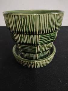 Vintage McCoy Green Planter