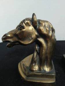 Metal Horse Bookends