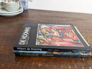lot 114 image: 3 Vintage Art Books-De Kooning-Modern Masters Series Cezanne The Wold of Picasso 1881-
