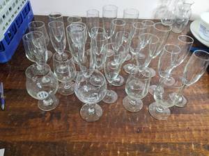 lot 186 image: 26 Assorted Wine Glasses, Ale Glasses, & Brandy Snifters