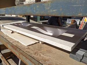 Double Sink Assembly - 67 x 22 - Sinks are 19-12 x 12 - 4 Center Faucet