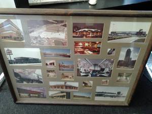 lot 32 image: Large Framed Photo Collage of Minneapolis Businesses RARE and UNIQUE