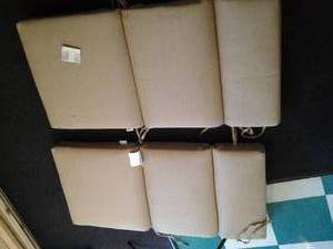 lot 40 image: Set of (2) Outdoor Patio Chair Cushions in Tan
