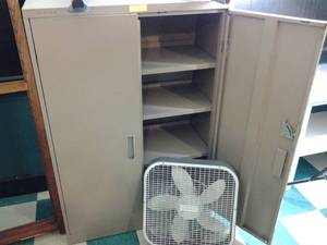lot 107 image: Utility Metal Storage Cabinet
