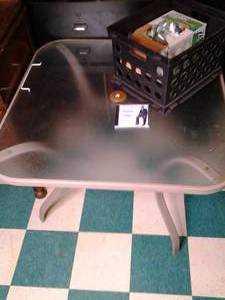 lot 119 image: Adorable Glass Top Patio Table and Ziplock Bags
