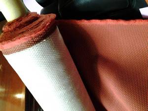 lot 132 image: Roll of Red Fabric 56 Wide