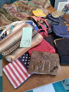 lot 79 image: Vintage Potato Sac and Clutches and Purses 