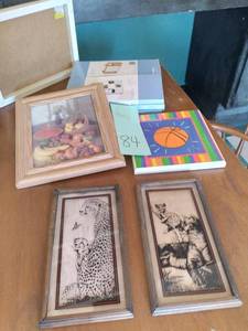 lot 84 image: Assorted Leopard and Duck Decor with Oneida Dishware and Organize It Cube Doors. 