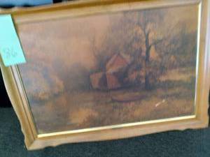 lot 86 image: Beautiful Fall Homestead Framed Wall Art 