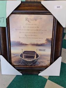 lot 87 image: Stunning Renew by Mohr Framed Art Piece in Original Packaging 