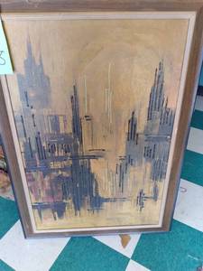 lot 88 image: Magical Abstract City-Scape Framed Wall Art 
