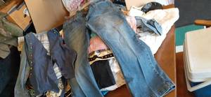 lot 160 image: Box Full of Clothing Vintage, Childrens, Adults, Etc. 