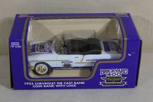 lot 23 image: Racing Champions Brickyard 400 1955 Chevrolet Die Cast Bank