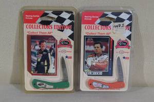 lot 31 image: 2 Vintage Limited Edition NASCAR Case Pocket Knives - Petty, Kulwicki
