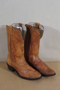 lot 49 image: Texas Boot Company Leather Cowboy Boots - Non-Slip - 8M