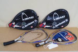 lot 81 image: Head Titanium Hurricane XL Racquetball Racquets - One Unused