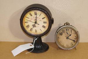 lot 123 image: 2 Desk Clocks - One is Vintage