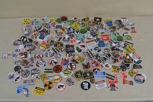 lot 162 image: Large Assortment of Humorous Hard Hat Stickers