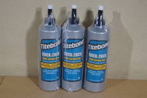 lot 149 image: 3 Bottles of Titebond Quick & Thick Multi-Surface Glue