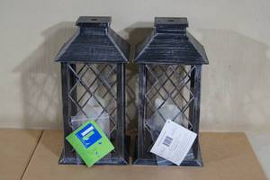 lot 183 image: 2 Unused Lux Landscape Battery Operated Lanterns