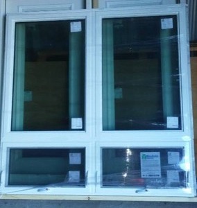 lot 8 image: Window 2 Picture Windows With 2 Awning Windows., 71 X 71 Actual Window Plus Nailing Fin.