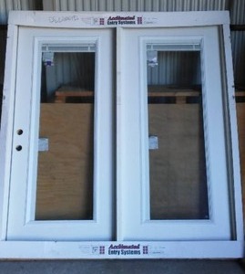 lot 9 image: Bayer Exterior French Door Patio Window. Built - In Shades,
