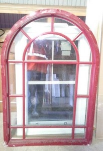 lot 23 image: Arch Window (previously installed) Designer Quality Installed, Metal Ext. Oak Int. Stunning.