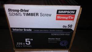 lot 94 image: 5 in. Timber Screws (2 boxes of 50)