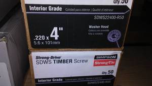 lot 98 image: 4 in. Timber Screws (3 Boxes  150)