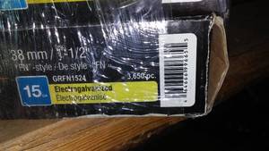 lot 114 image: Grip Rite 15 Ga. Nails (2 Boxes Qty  7300)