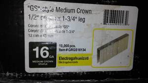 lot 153 image: Grip Rite Collated Staples 16 Ga.  Crown, Paslode.