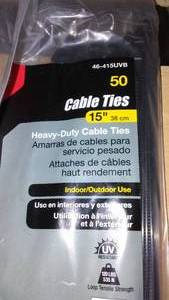 lot 249 image: 15 Inch Cable Ties, Zip Ties (5 pkgs of 50)