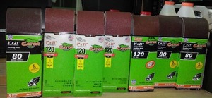 lot 270 image: 3 x 2 in Sanding Belts (7 boxes) 80 and 120.