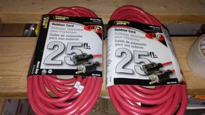 lot 275 image: 25 Foot Extension Cords (2) 143, Great Gift Ideals.