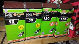 lot 280 image: 3 in. x 18 in.  Sanding Belts (QTY 20) 50 and 120 Grit