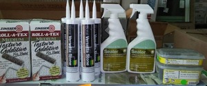 lot 287 image: Sealer, Screws, Zinsser Texture, Versetta Stone Adhesive.