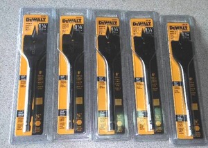 lot 308 image: DeWalt Spade Drill Bits.
