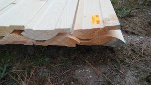 lot 205 image: Pine Half Log Face Siding 12 ft. (Qty 15)