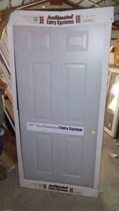 lot 483 image: Bayer Pre-hung Exterior Door. 6 Panel.